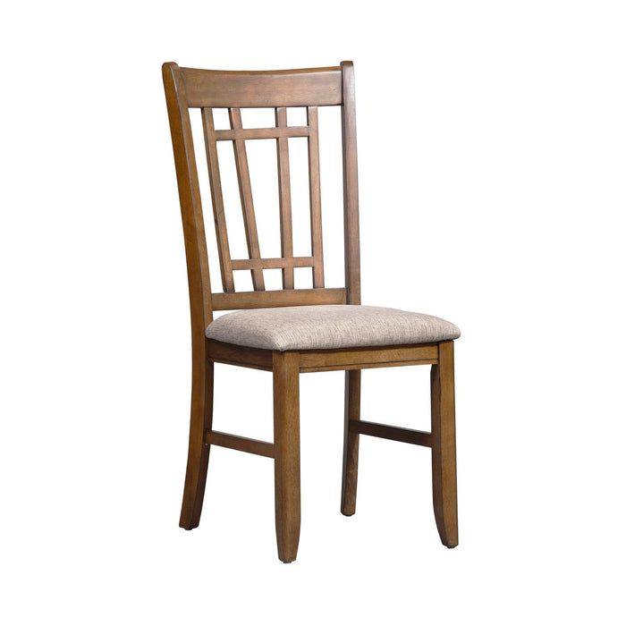 Santa Rosa II Lattice Back Side Chair (Set of 2) in Antique Honey
