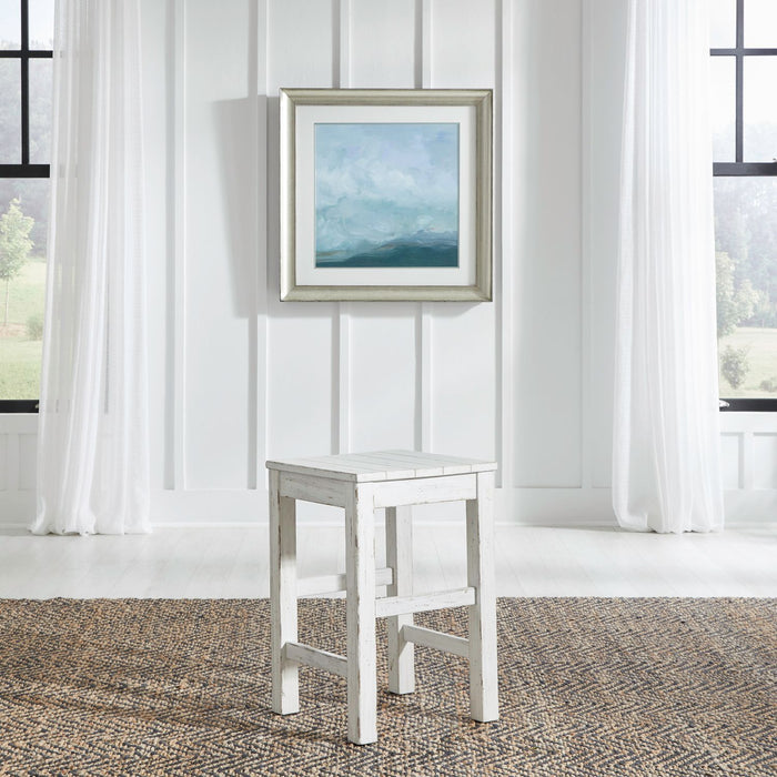 Liberty Furniture River Place Console Stool in Riverstone White & Tobacco image
