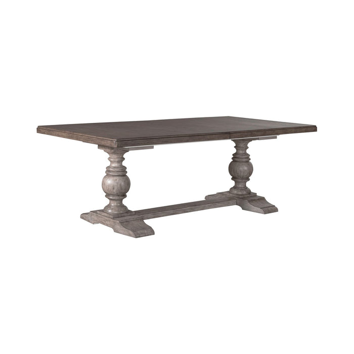 River Place Trestle Table in Riverstone Gray & Tobacco