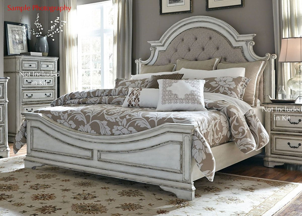 Liberty Magnolia Manor Queen Upholstered Headboard in Antique White