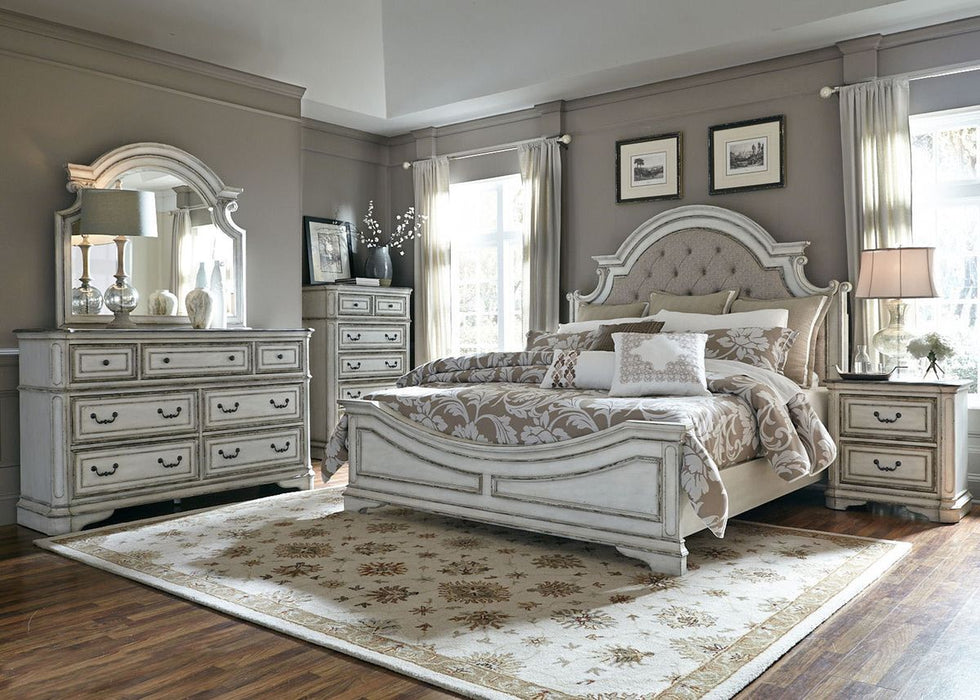 Liberty Magnolia Manor Queen Upholstered Headboard in Antique White
