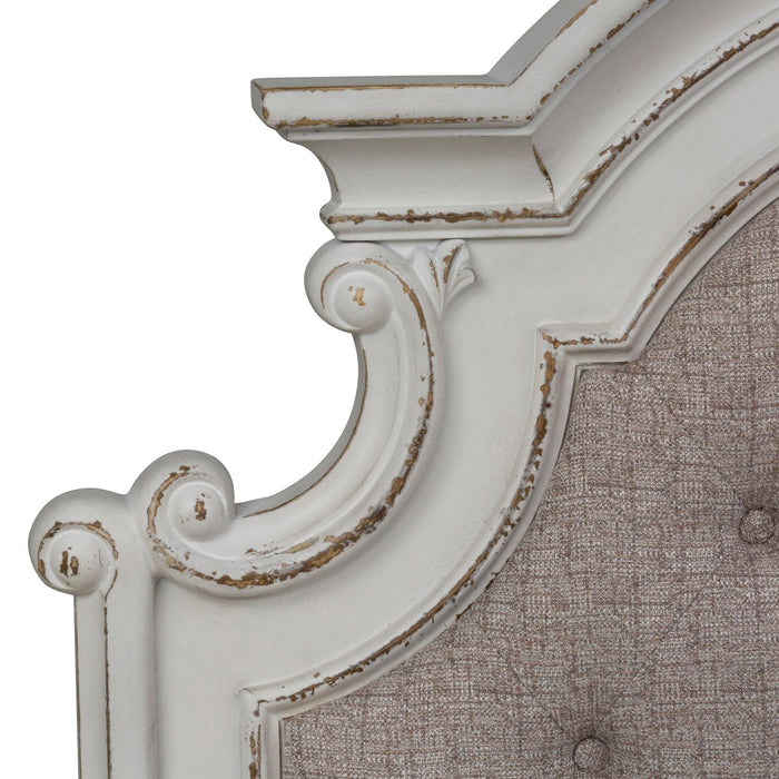Magnolia Manor Twin Upholstered Bed in Antique White