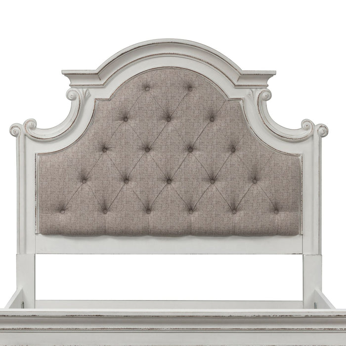 Magnolia Manor Full Upholstered Bed in Antique White