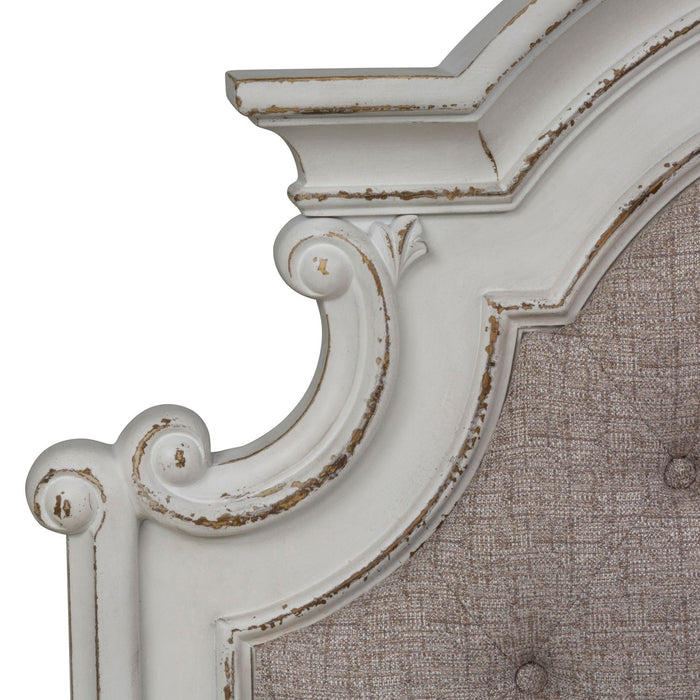 Magnolia Manor Full Upholstered Bed in Antique White