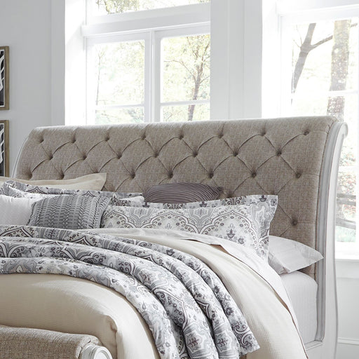 Liberty Magnolia Manor Queen Upholstered Sleigh Bed in Antique White image