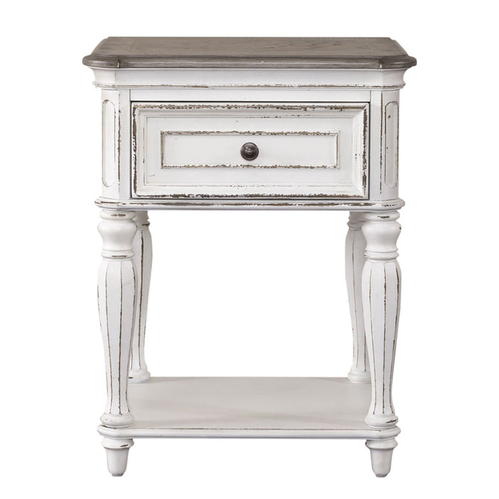 Magnolia Manor Leg Nightstand in Antique White