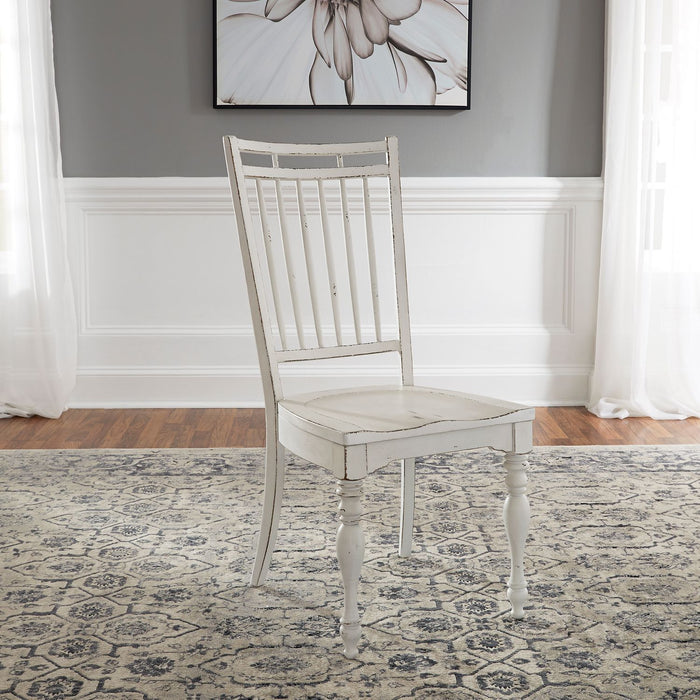Liberty Furniture Magnolia Manor Spindle Back Side Chair (Set of 2) in Antique White image