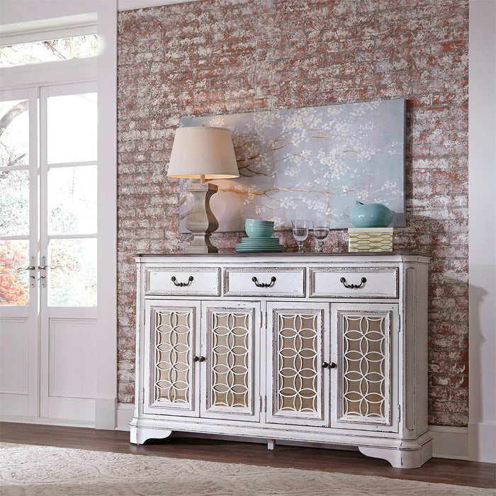 Magnolia Manor Hall Buffet in Antique White