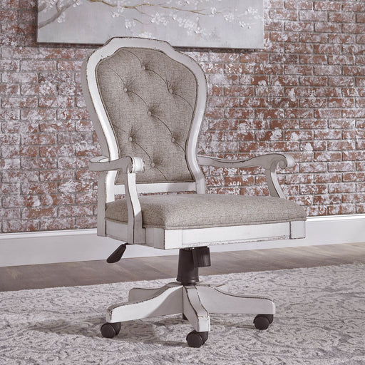 Liberty Magnolia Manor Jr Executive Desk Chair in Antique White image