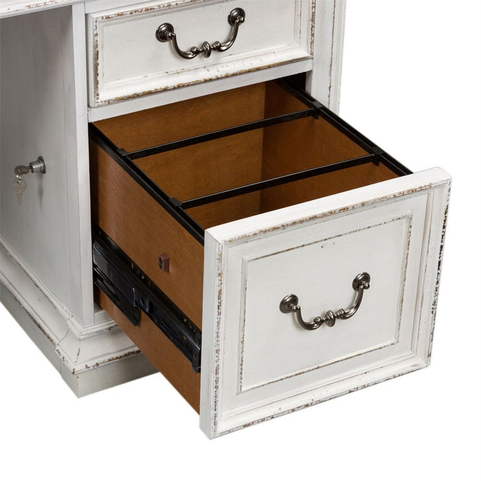 Magnolia Manor Jr Executive Desk in Antique White 244-HOJ-DSK