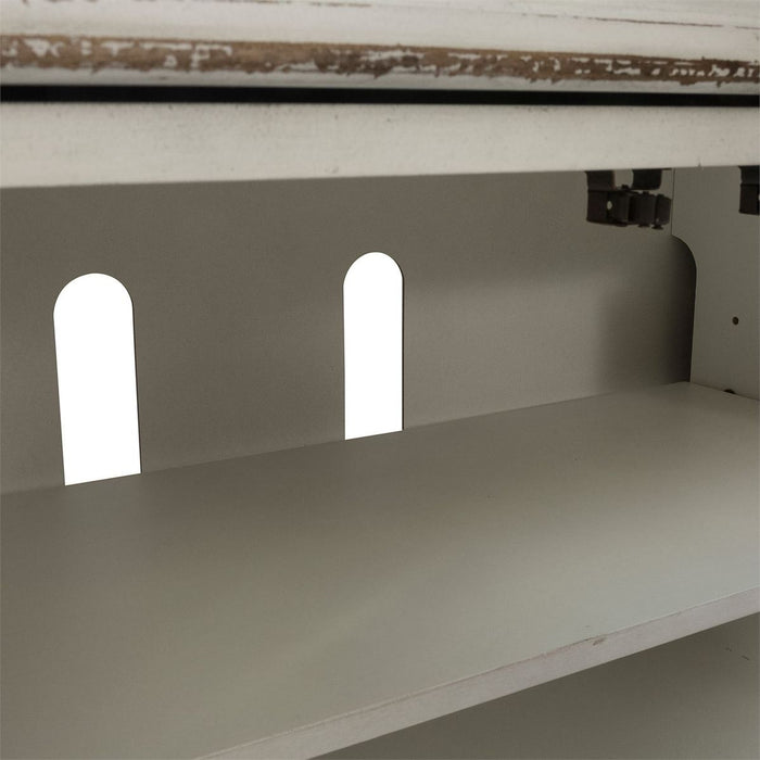 Magnolia Manor Entertainment TV Stand in Antique White