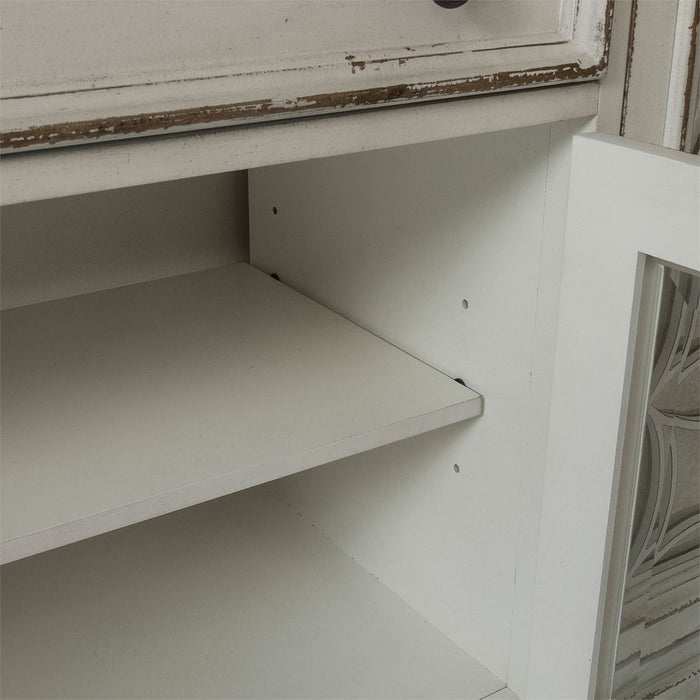Magnolia Manor Entertainment TV Stand in Antique White