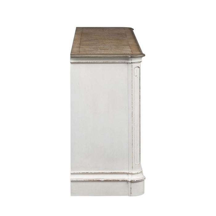 Magnolia Manor Entertainment TV Stand in Antique White