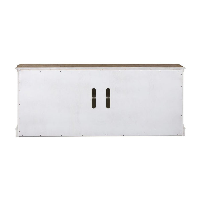 Magnolia Manor Entertainment TV Stand in Antique White