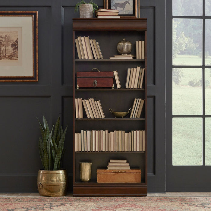 Liberty Furniture Brayton Manor Jr Executive 72 Inch Bookcase (RTA) in Cognac image