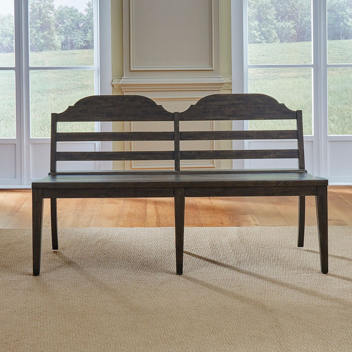 Liberty Furniture Paradise Valley Ladder Back Bench in Saddle Brown image