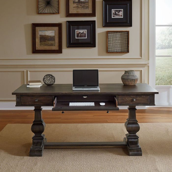 Liberty Furniture Paradise Valley 2 Piece Desk Set in Saddle Brown