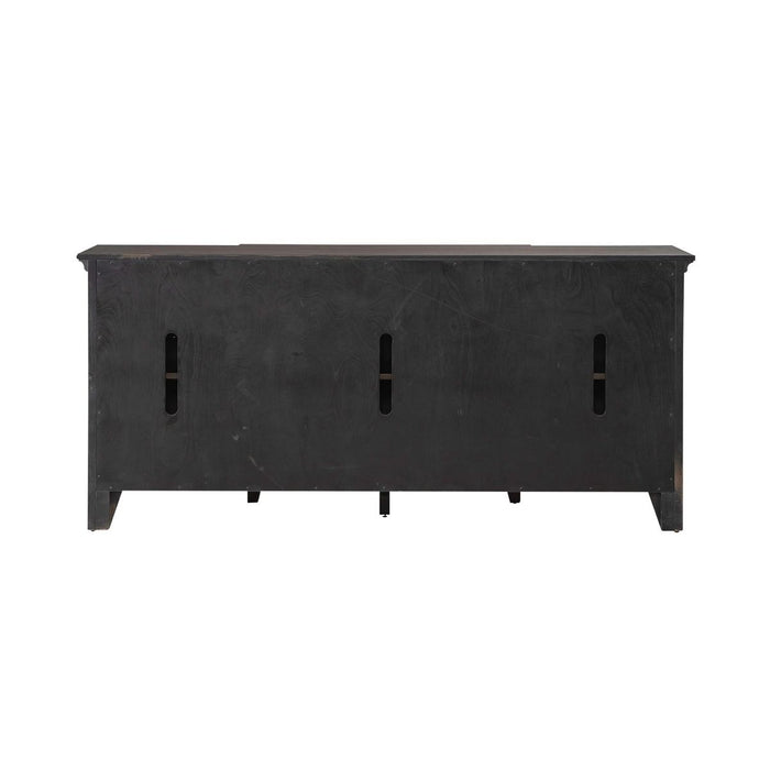 Paradise Valley 76 Inch TV Console in Saddle Brown