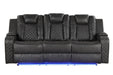 Galaxy Home Benz LED & Power Reclining Sofa in Gray image