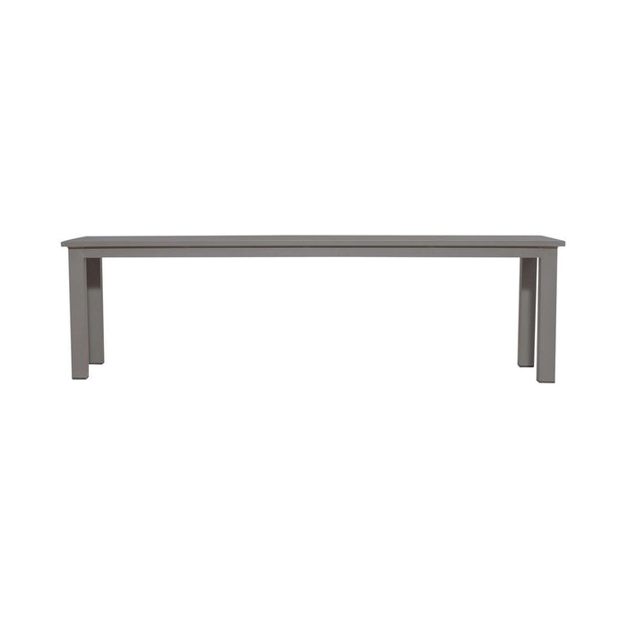 Plantation Key Outdoor Dining Bench in Granite