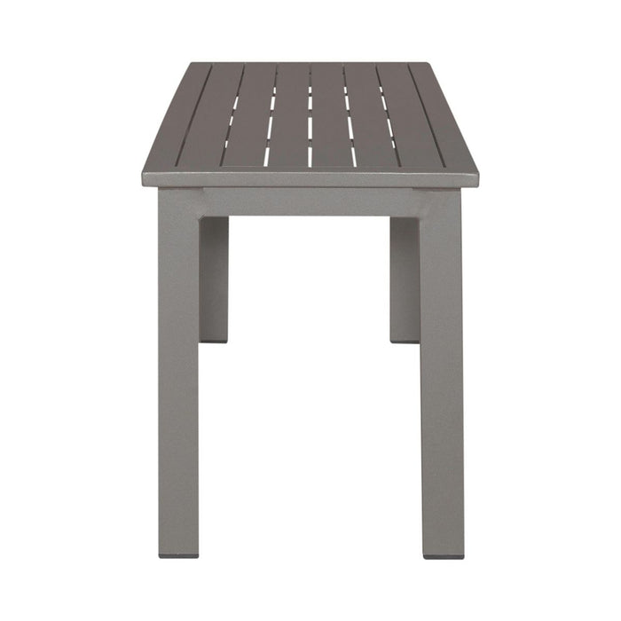 Plantation Key Outdoor Dining Bench in Granite