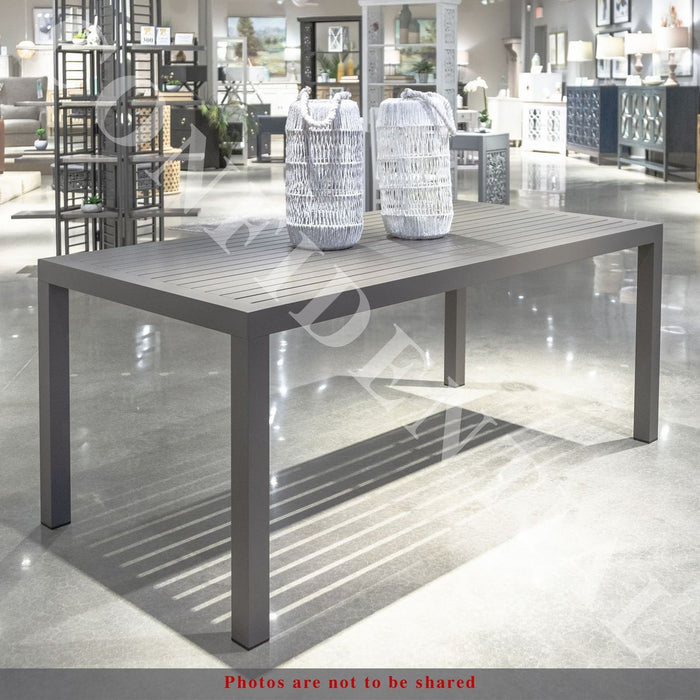 Plantation Key Outdoor Rectangular Leg Table in Granite