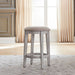 Liberty Furniture Ocean Isle Upholstered Console Stool in Antique White with Weathered Pine image