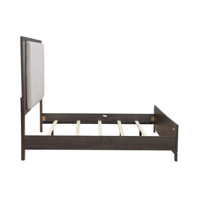 Modern Edge Queen Upholstered Bed in Caffe