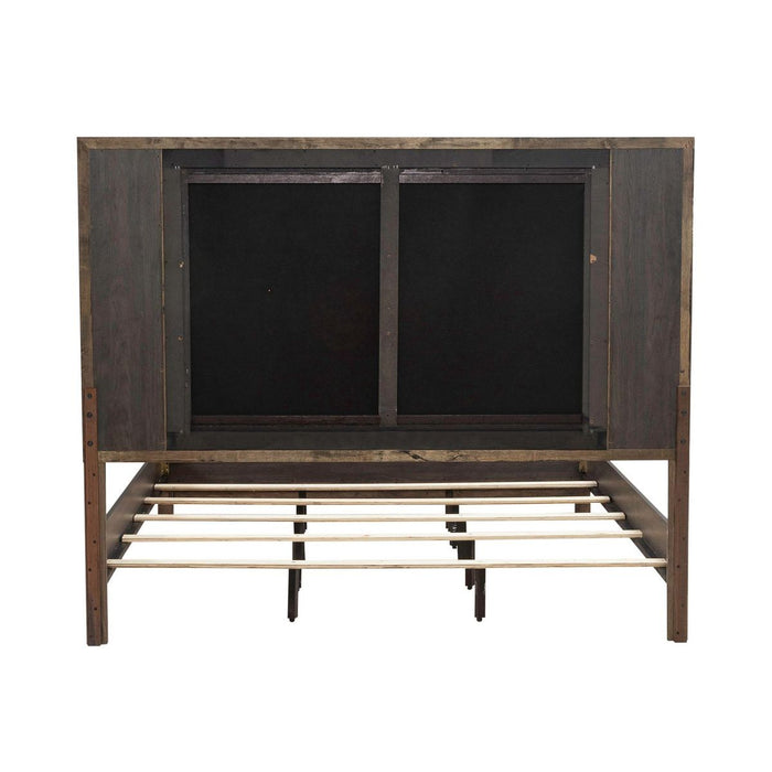 Modern Edge Queen Upholstered Bed in Caffe