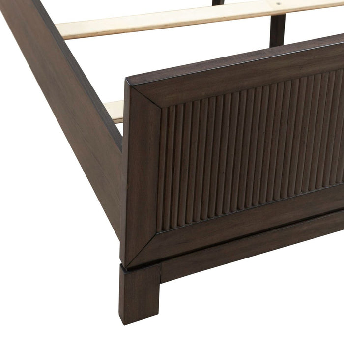 Modern Edge Queen Upholstered Bed in Caffe