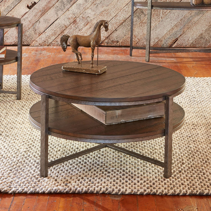 Liberty Breckinridge Round Cocktail Table in Mahogany image
