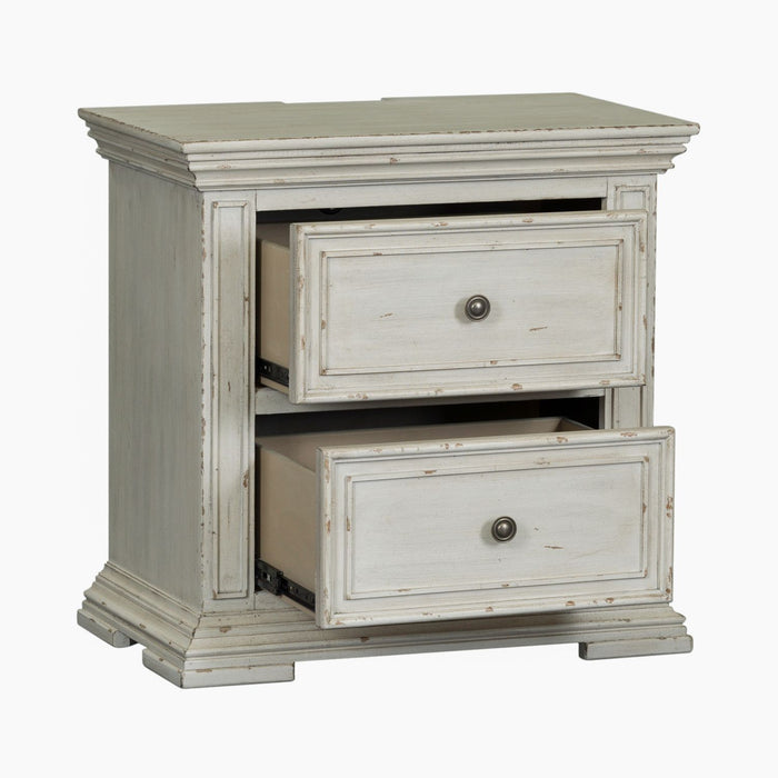 Big Valley 2 Drawer Night Stand w/ Charging Station
