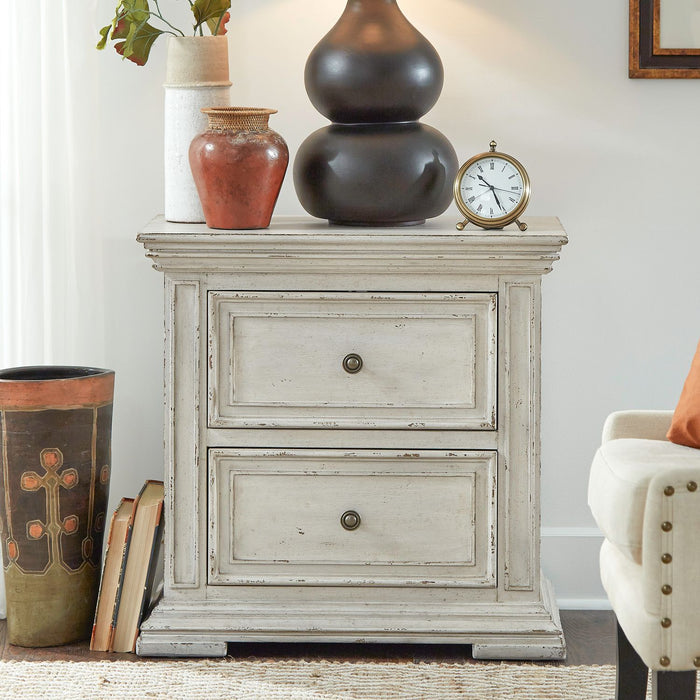 Big Valley 2 Drawer Night Stand w/ Charging Station
