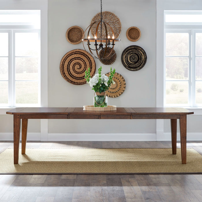 Liberty Furniture Hearthstone Rectangular Leg Table in Rustic Oak Finish image