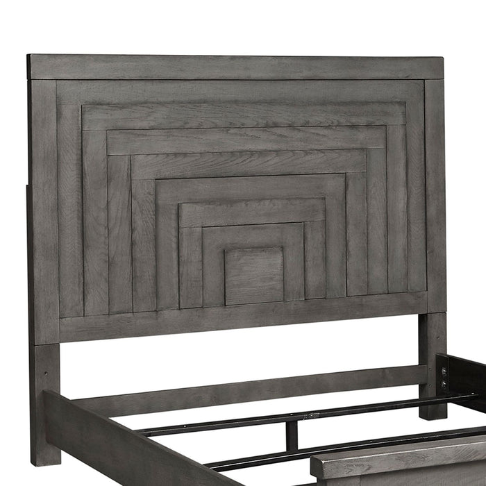 Modern Farmhouse King Platform Bed in Dusty Charcoal