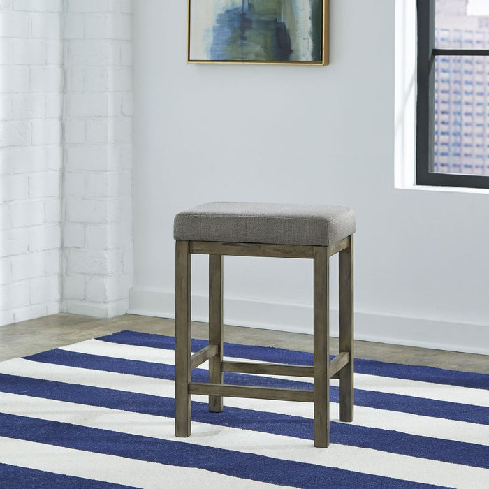 Hayden Way Uph Console Stool in Gray