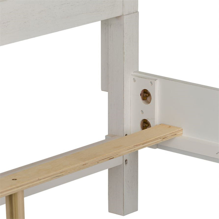 Allyson Park Full Panel Bed in Wirebrushed White