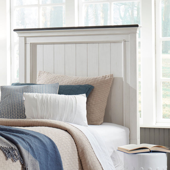 Liberty Furniture Allyson Park Twin Panel Bed in Wirebrushed White EST SHIP TIME APPX 4 WEEKS image