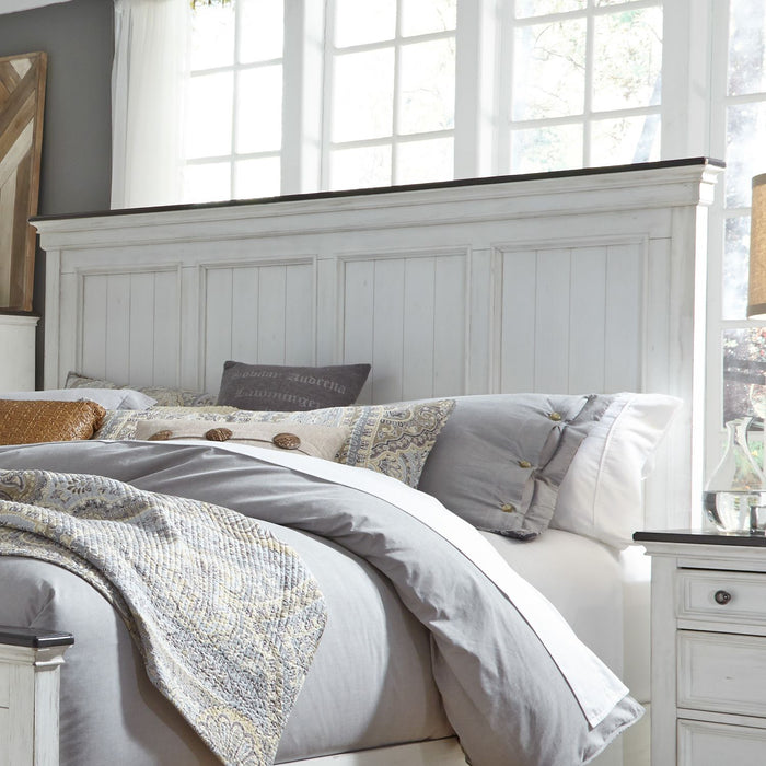 Liberty Furniture Allyson Park Queen Panel Bed in Wirebrushed White image