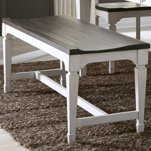 Liberty Furniture Allyson Park Wood Seat Bench in Wirebrushed White image