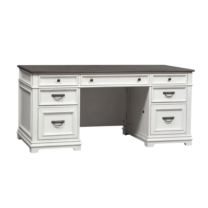 Allyson Park Jr. Executive Desk in Wirebrushed White