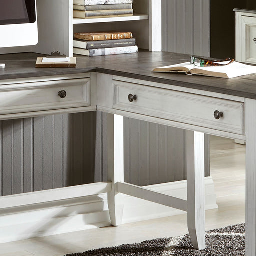 Liberty Furniture Allyson Park Right Turn Writing Desk in Wirebrushed White image