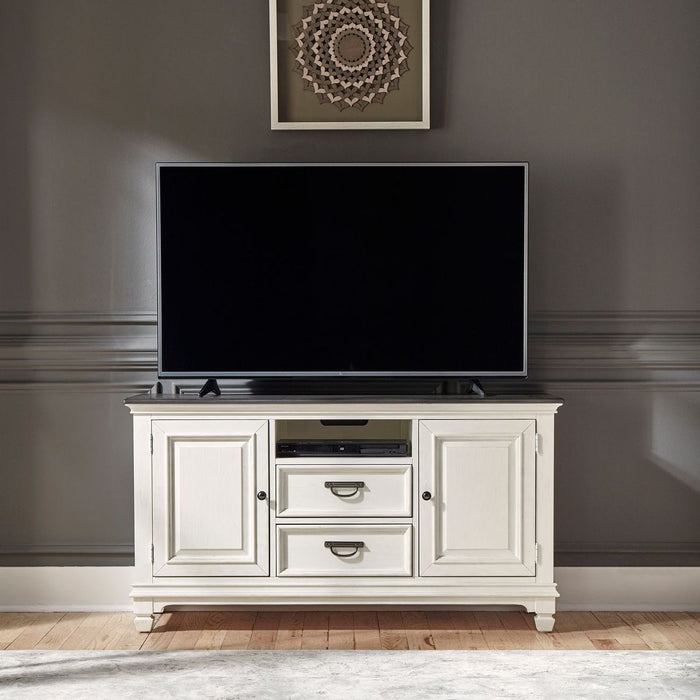 Allyson Park 56 Inch TV Console in Wirebrushed White