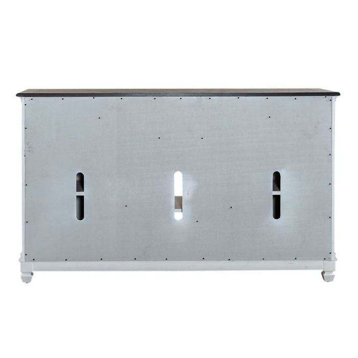 Allyson Park 68 Inch Highboy TV Console in Wirebrushed White