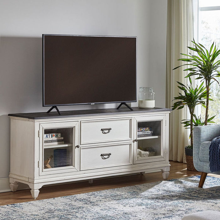 Allyson Park Entertainment TV Stand in Wirebrushed White