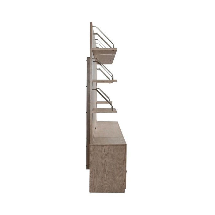 City Scape Entertainment Center with Piers in Burnished Beige