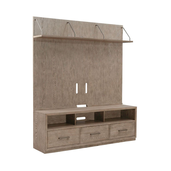 City Scape Entertainment Center with Piers in Burnished Beige