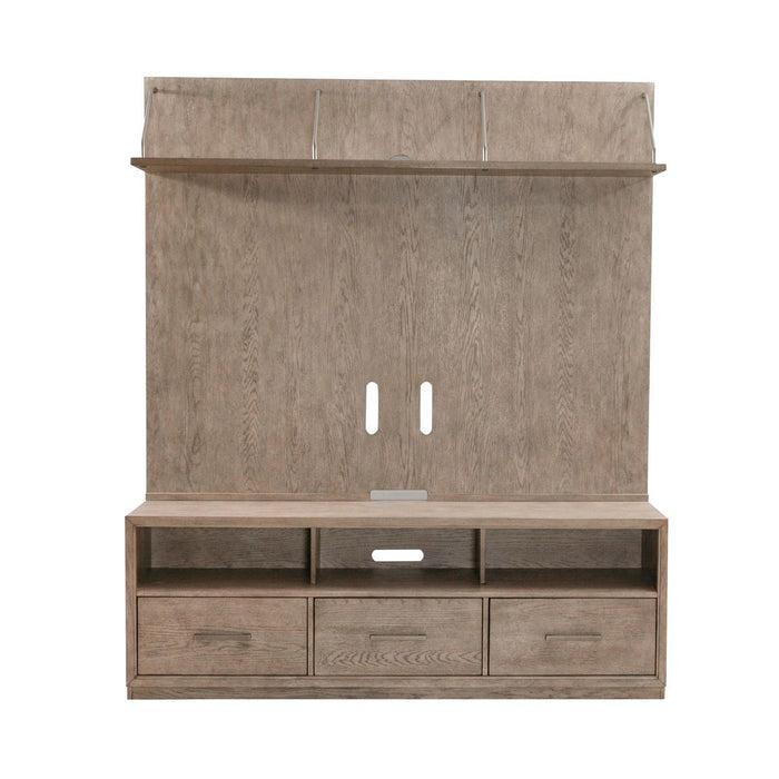 City Scape Entertainment Center in Burnished Beige