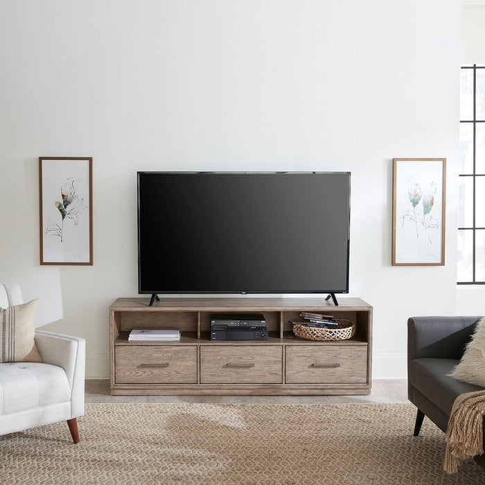 City Scape Entertainment TV Console in Burnished Beige