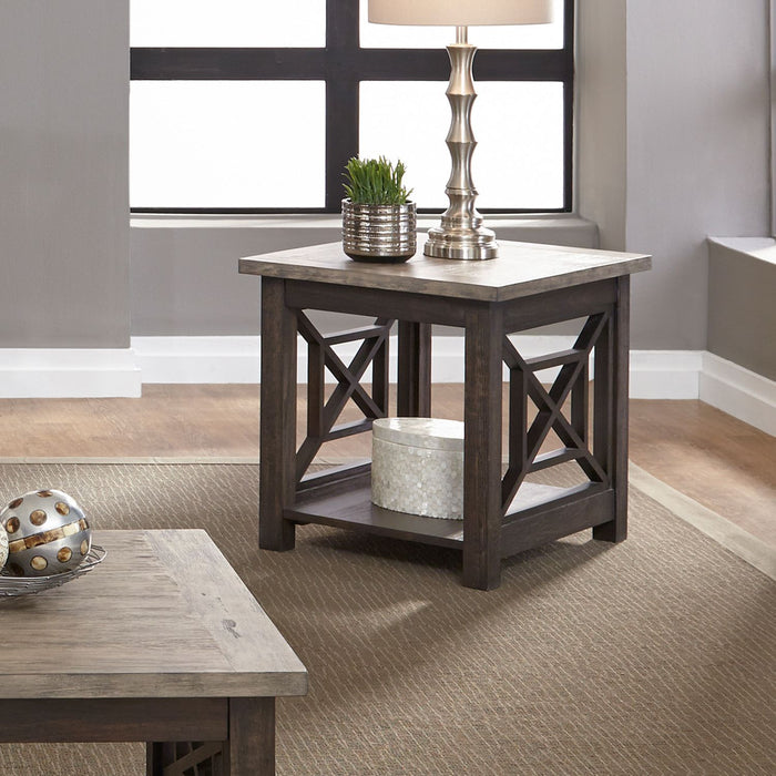 Liberty Heatherbrook End Table in Charcoal and Ash image